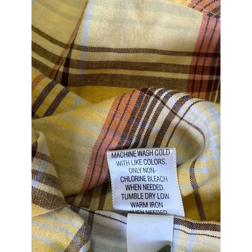 Urban Pipeline Plaid Shirt Yellow‎ Button Up Short Sleeve NWT XL Boys